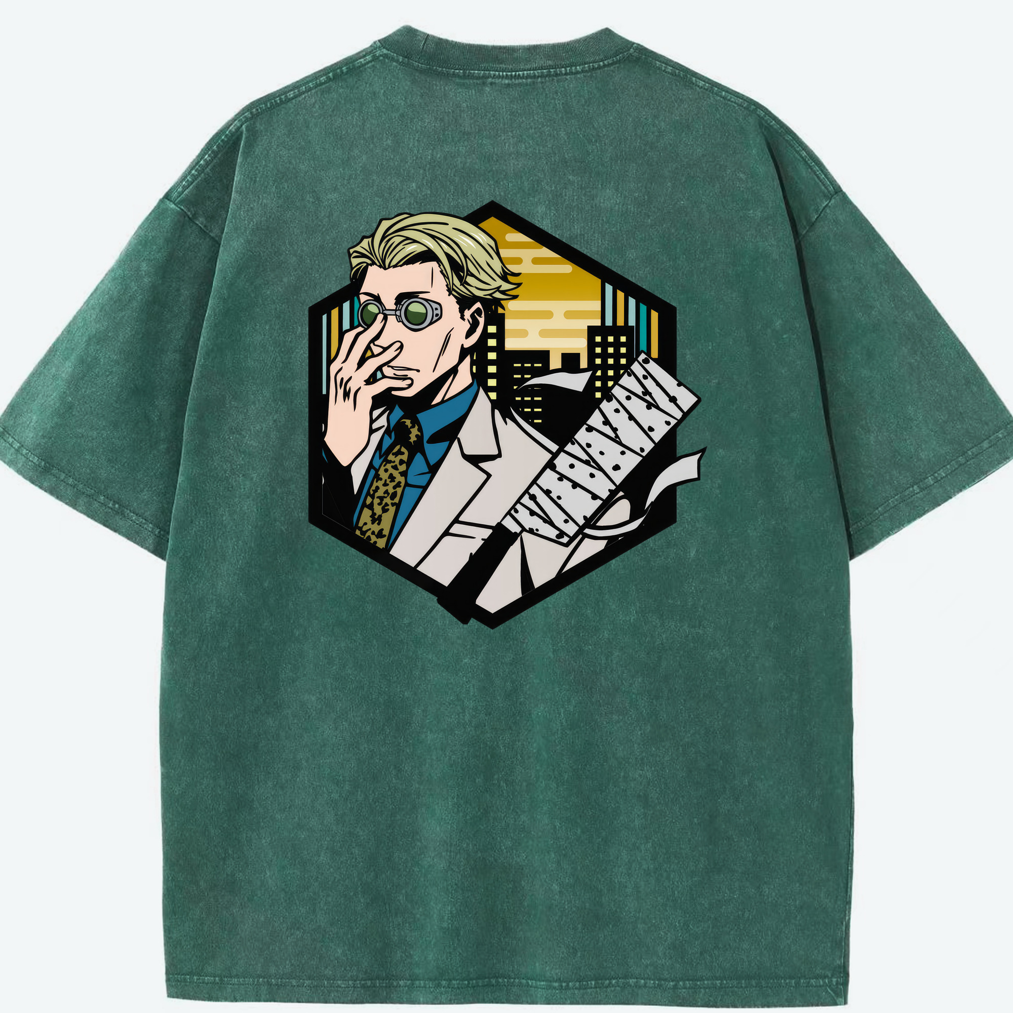 （画像用） 呪術廻戦 Jujutsu Kaisen 綿100% ヴィンテージ風 半袖Tシャツ（背面プリント）